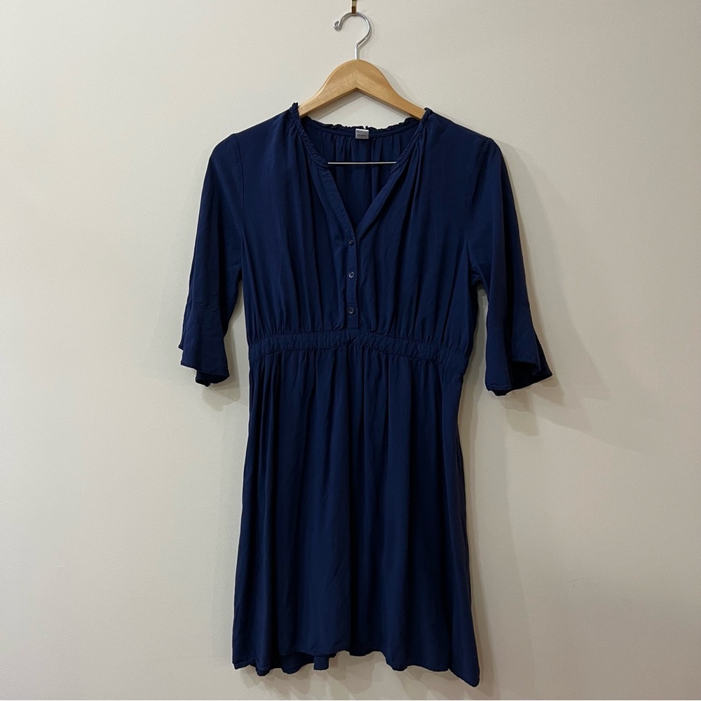 Old Navy Blue/Navy casual 3/4 sleeves dress